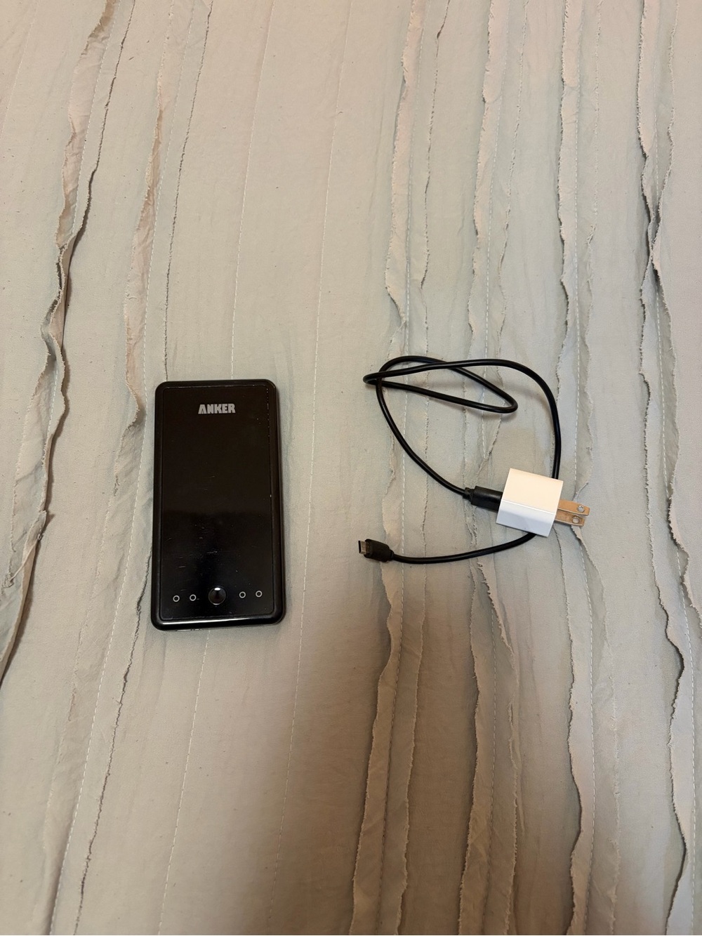 Anker Black Power Bank with charger